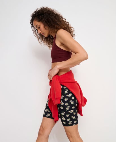 Biker Short Grossesse Marguerites Coton Bio