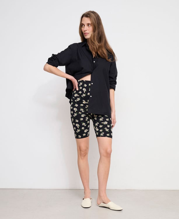 Biker Short Grossesse Marguerites Coton Bio