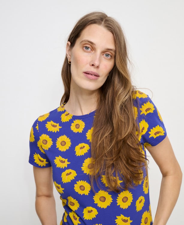 Aimée Organic Cotton Sunflower Maternity Dress