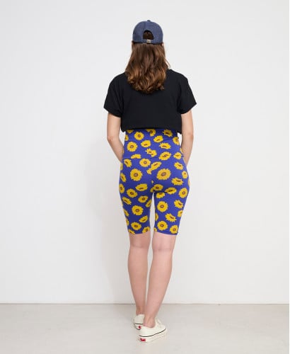 Sonnenblumen-Umstands-Biker-Shorts Bio-Baumwolle