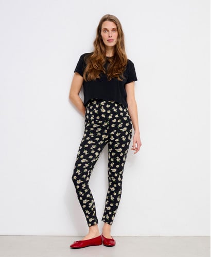 Legging Grossesse Marguerites Coton Bio