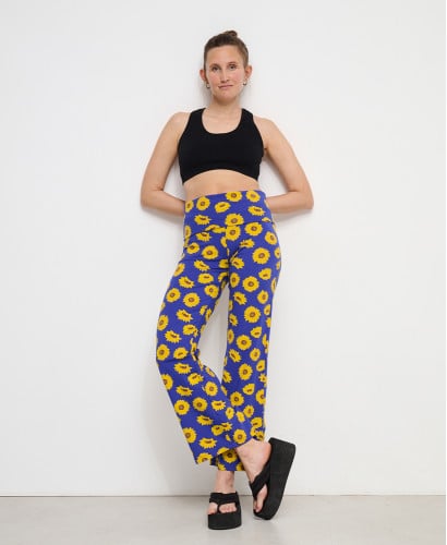 Legging Maternité Flare Tournesols Coton Bio