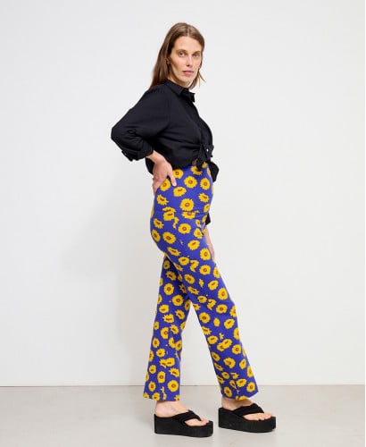 Legging Maternité Flare Tournesols Coton Bio