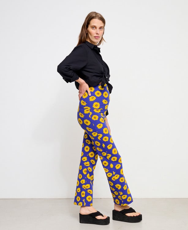Legging Maternité Flare Tournesols Coton Bio