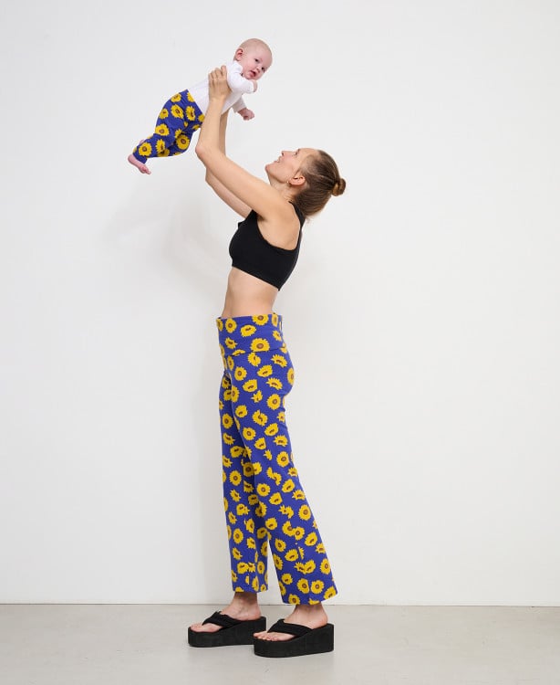 Mama/Kind-Leggings-Set Sonnenblumen