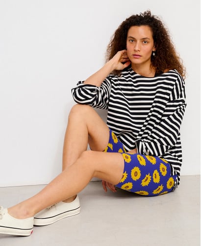 Biker Short Grossesse Tournesols Coton Bio