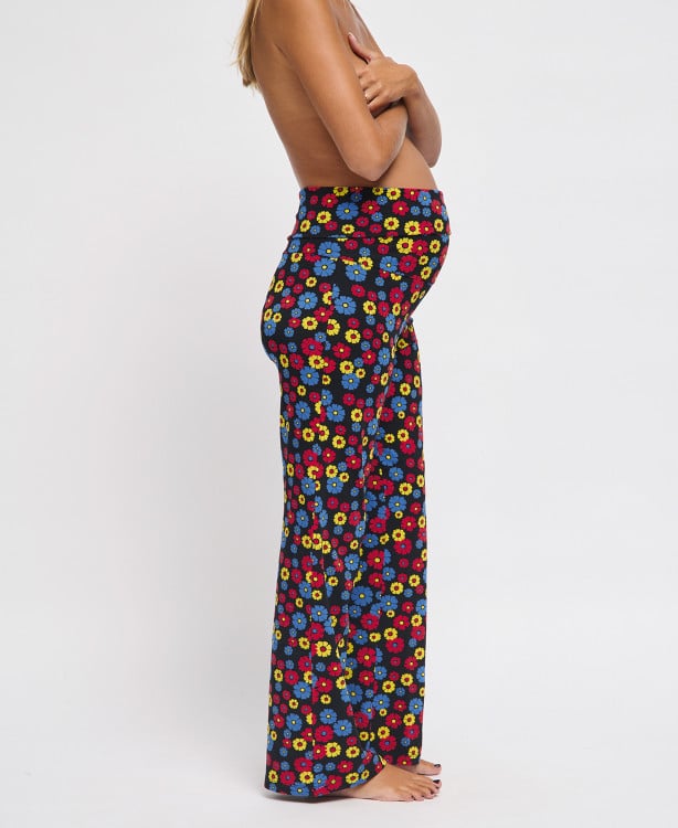 Legging Maternité Flare Fleurs Primaires Coton Bio