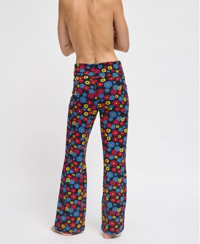 Flare-Umstandsleggings buntem Blumenprint Bio-Baumwolle