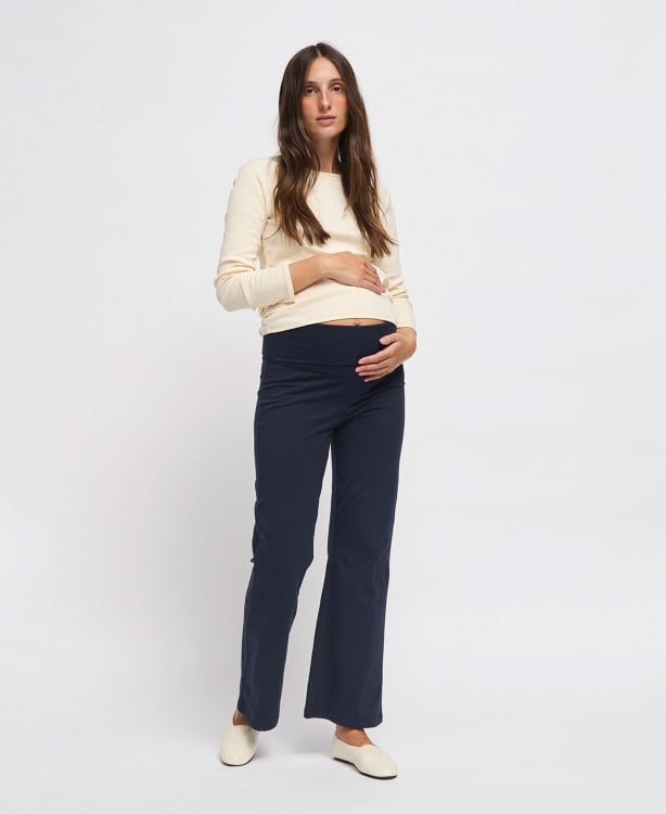 Legging Maternité Flare Marine Coton Bio