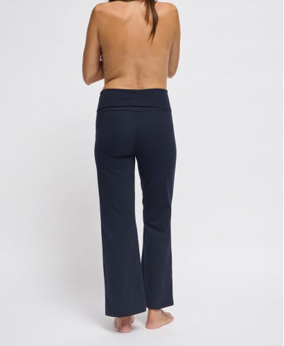 Blue Organic Cotton Flared Maternity Leggings