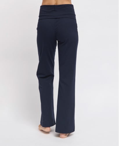 Blue Organic Cotton Flared Maternity Leggings