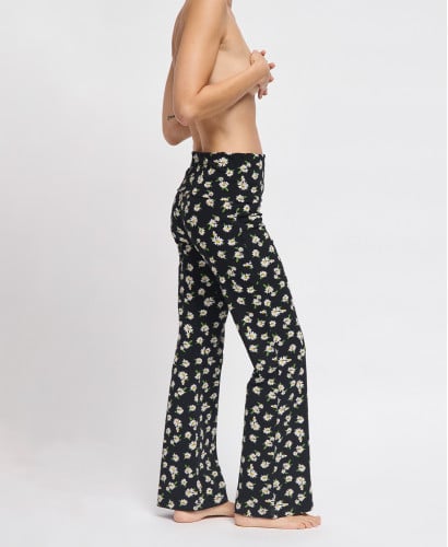 Legging Maternité Flare Marguerites Coton Bio
