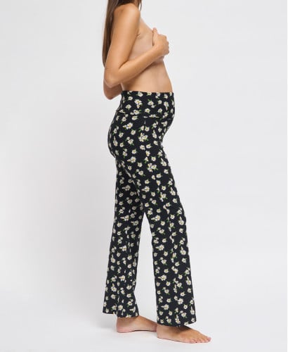 Legging Maternité Flare Marguerites Coton Bio