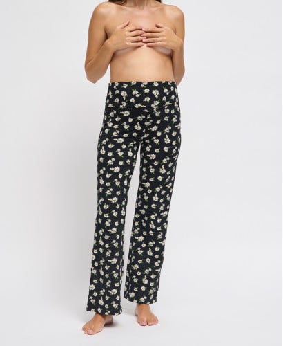 Legging Maternité Flare Marguerites Coton Bio
