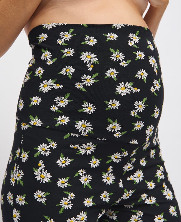 Legging Maternité Flare Marguerites Coton Bio