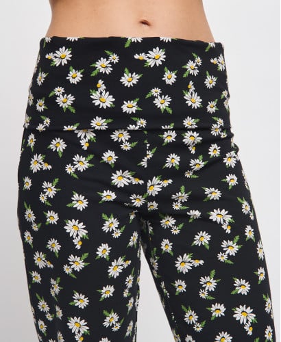 Legging Maternité Flare Marguerites Coton Bio