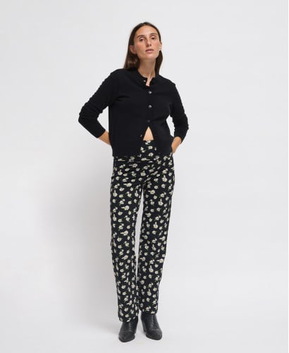 Legging Grossesse Flare Fleurs Coton Bio | Bas maternité confortables -  Marguerites 
