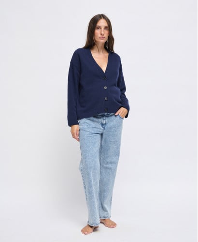 Matéo Blue Wool Cardigan