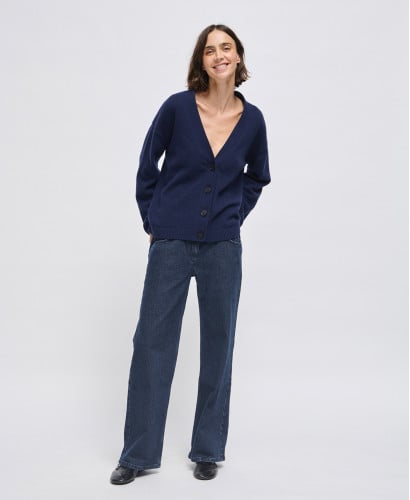 Gilet Laine Bleu Marine Matéo