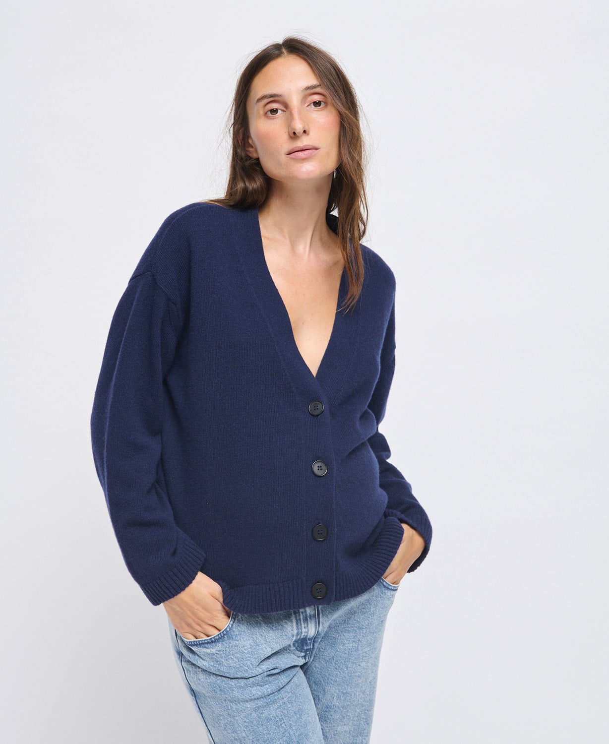 Gilet Laine Bleu Marine Matéo