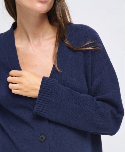 Gilet Laine Bleu Marine Matéo