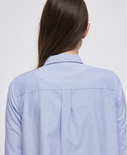 Chemise Grossesse Coton Bleu Justine