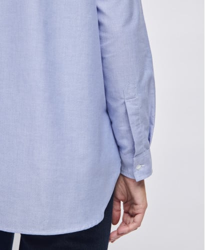 Justine Blue Cotton Pregnancy Shirt