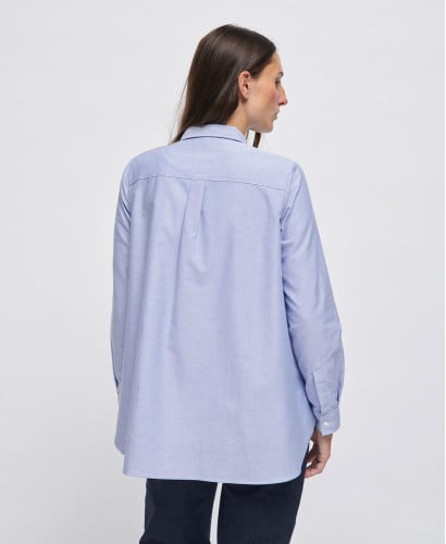 Chemise Grossesse Coton Bleu Justine
