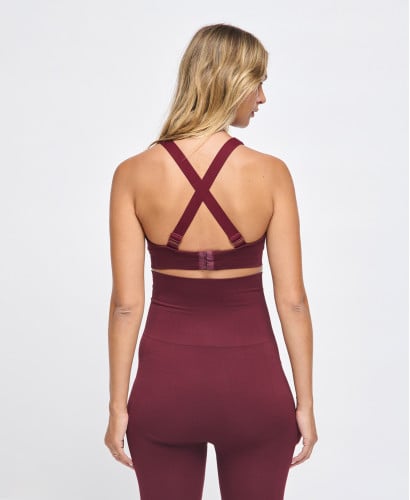 Burgundy Maternity Sports Bra