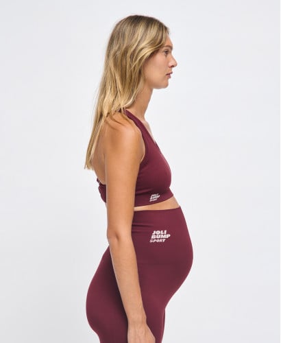 Burgundy Maternity Sports Bra