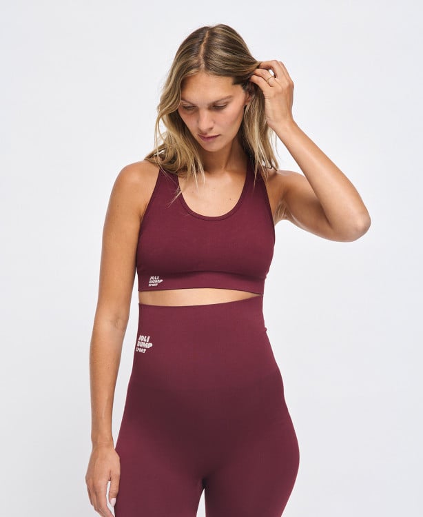Burgundy Maternity Sports Bra