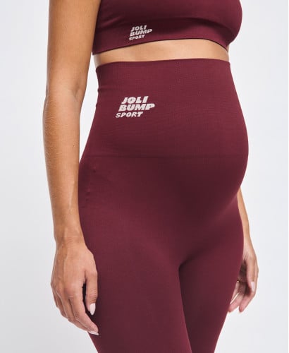 Bordeauxrote Umstands-Sportleggings