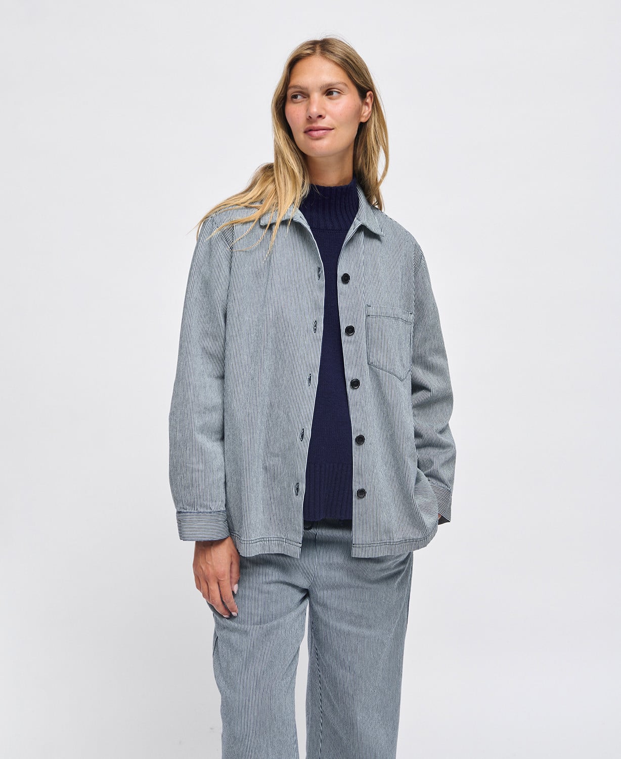 Veste Denim Rayures Bleues Andrea