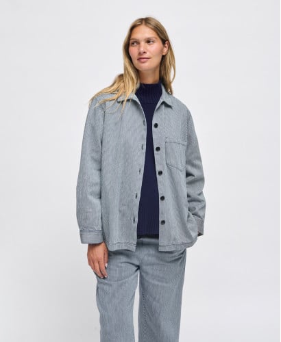 Veste Denim Rayures Bleues Andrea