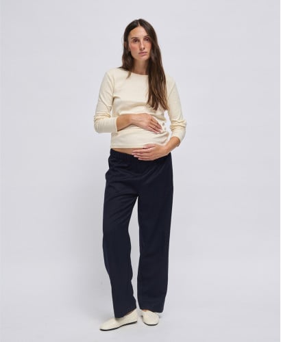 Pantalon Grossesse Tailleur drap de Laine