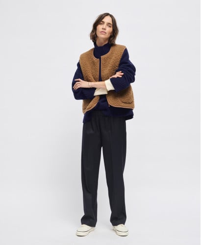 Pantalon Grossesse Tailleur drap de Laine