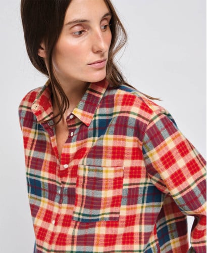 Chemise Grossesse Coton Tartan Beryl