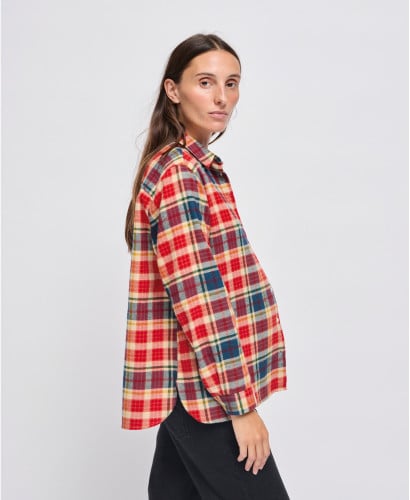 Umstandshemd Beryl Baumwolle Tartan-Karo