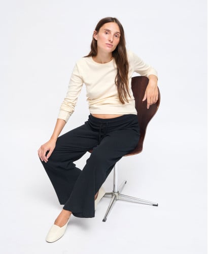 Pantalon Grossesse Basile coton côtelé Noir