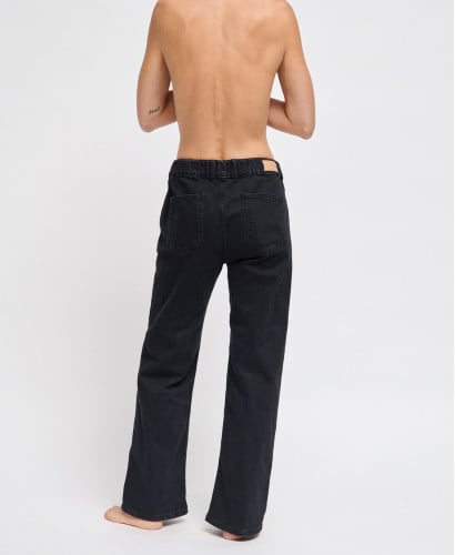 Black Wide Leg Maternity Jeans