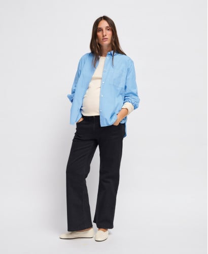 Black Wide Leg Maternity Jeans