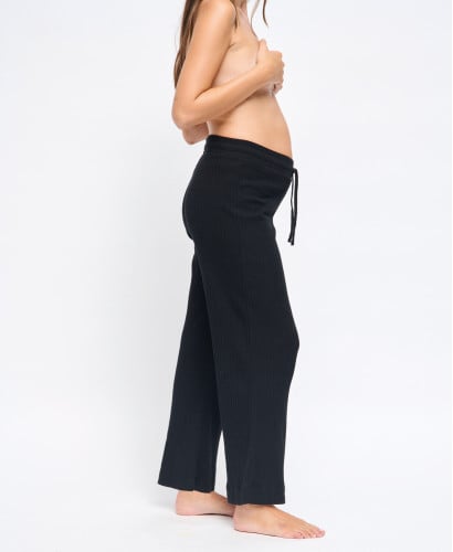 Pantalon Grossesse Basile coton côtelé Noir