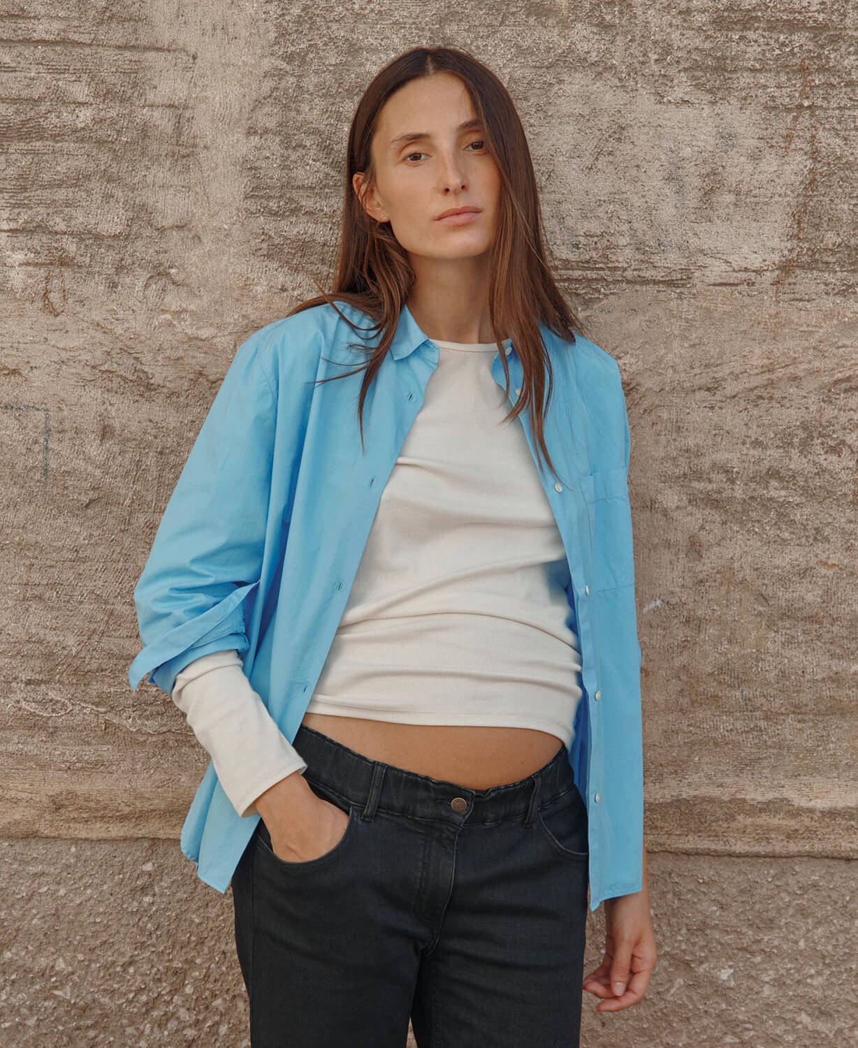 Chemise Coton Bleu Beryl