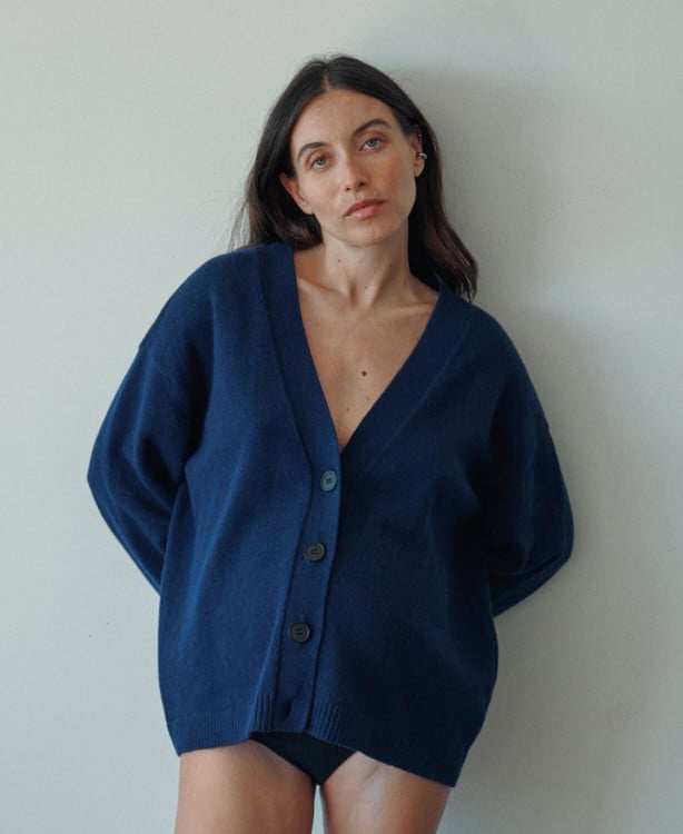 Gilet Laine Bleu Marine Matéo