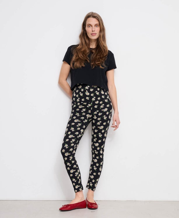 Organic Cotton Daisy Pregnancy Leggings