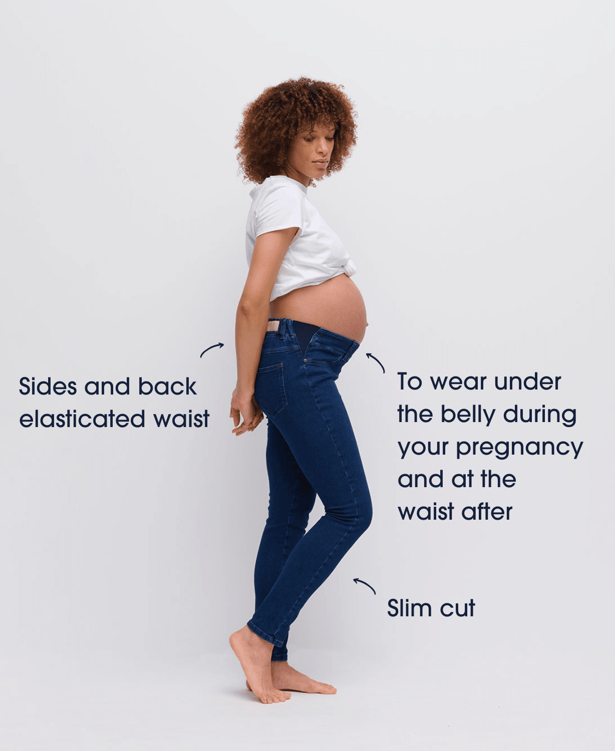 side slim blue jeans jolibump