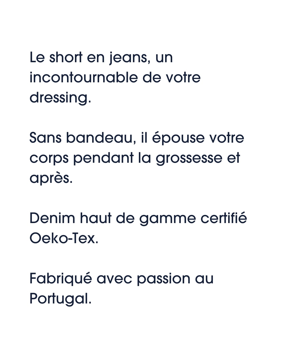 explication shorts denim grossesse